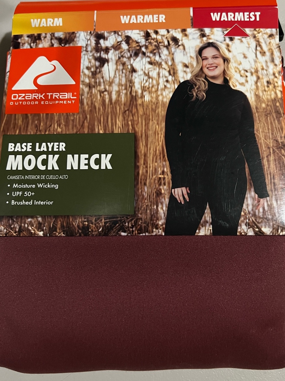 Ozark Trail Plum Turtleneck Base Layer Outerwear NWT - Large- The color is PLUM